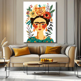 Painting by numbers Frida with flower head